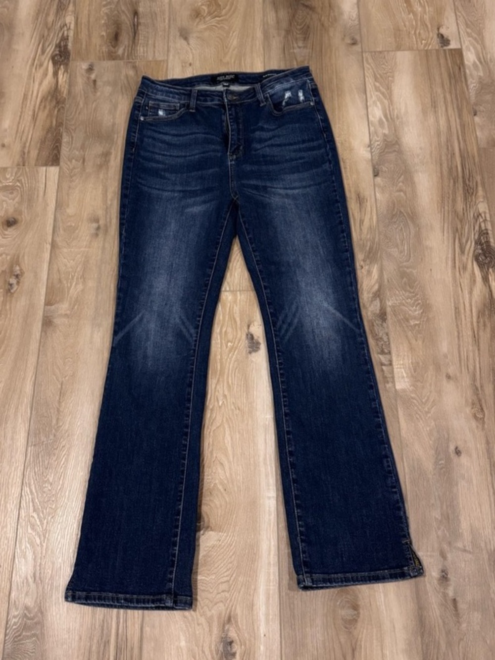 Judy Blue Daisy Slit-Hem Slim Bootcut Jeans size 13